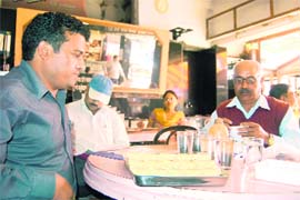 District authorities collect food samples in Dehradun.