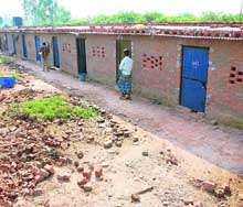 Pucca houses that have come up over land adjoining the IT park in Chandigarh. 