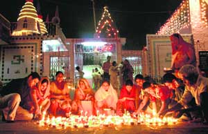 Devotees spread a ray of hope on the Festival of Lights