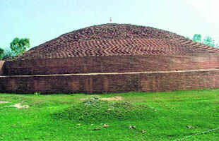 The Buddhist stupa in Chaneti village, Yamunagar.
