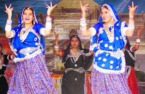 Students perform on the Founders Day at the SAN Jain Senior Secondary School in Ludhiana 