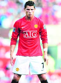 Manchester Uniteds Cristiano Ronaldo has been voted the FIFPro player of the year