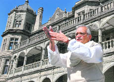 Gulzar at the Indian Institute of Advanced Studies in Shimla on Saturday.