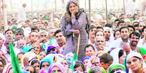 INLD supporters at the partys rally in Sonepat on Saturday.