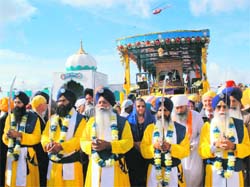 Panj Piaras lead the 29th Annual Sikh Parade in Yuba City, about 125 miles from San Francisco Bay Area, US