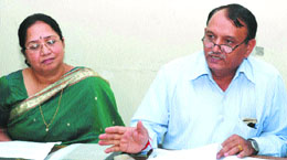 Station director B.C. Panwar addresses a press conference in Jalandhar on Thursday.