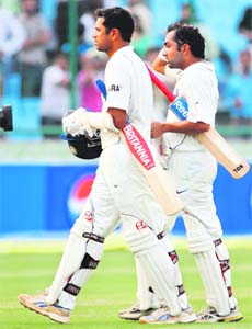 Gautam Gambhir (right) is in the thick of a controversy in the current Test series against Australia
