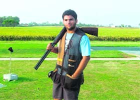 Smeet Singh, a shooter from Chandigarh, who made it to the senior Indian team