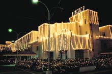The Legislative Assembly in Dehradun is lit up on Saturday, the eve of the State Foundation Day.