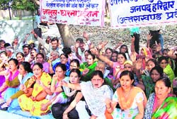 USSS activists hold protest in Haridwar 