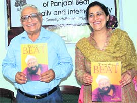 Editor-in-Chief of The Tribune H.K. Dua, along with chief editor Reema of Punjabi Beat, releases the magazine during a function in Chandigarh on Sunday.