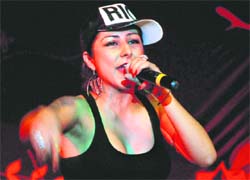 Hard Kaur performs at the PEC fest in Chandigarh