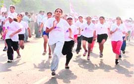 Participants at the Mini Marathon in Ludhiana