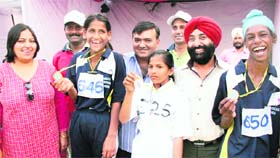 Shivani, Baljinder Singh and Ramandeep Kaur from Ropar were adjudged the best athletes during the Punjab Olympics for Special Children at Guru Nanak Public School