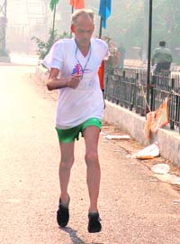Surinder Singh Parmar, who emerged winner in the seniors category at the Mini Marathon in Ludhiana