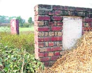 Two foundation stones, one of which was laid by former CM Beant Singh in a village near Doraha