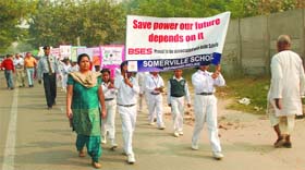 School students in association with BSES march to spread the message of energy conservation in New Delhi