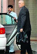 A member of the Royal Canadian Mounted Police on his way to meet a CBI official in Chandigarh