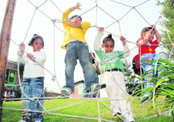 Students at Pumpkin Playway School at Malhar road in Ludhiana.