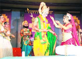 A scene from the ballet performed at the ongoing Haridwar Mahotsav