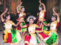 Students during Inter-School Youth Festival at BCM school, Shastri Nagar, in Ludhiana.
