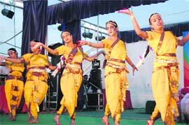 A cultural programme in progress at the S. Bhagwan Singh Post Graduate Institute of Biomedical Sciences and Research, on Monday. 