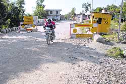 Although the Yol Cantonment Board earns a big amount in the form of toll charged from those using this road stretch in Yol area, the condition of the road remains pathetic. 