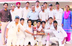 KVM team that won the Ludhiana Sahodya School Complex Tournament (u-19) held at Khanna