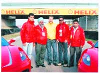 Harjinder Singh with Michael Schumacher