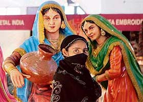 A view of the pavilion put up by Punjab at the annual trade fair at Pragati Maidan in New Delhi