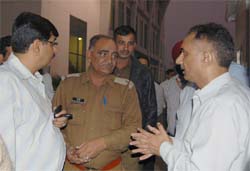 Family members of Saurabh Sabarwal at Max Hospital