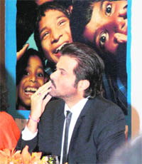 Bollywood actor Anil Kapoor on the launch of the Plan India nationwide campaign on the theme of learn without fear in Mahipalpur on Thursday.