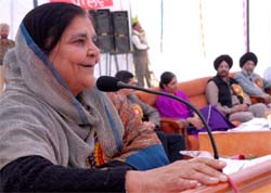 Education minister Upinderjeet Kaur addressing youths at a function organised by Punjabi Tribune in Muktsar