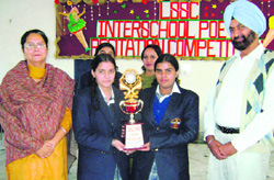 Winners of the inter-school recitation competition held at MGM Public School, Ludhiana.
