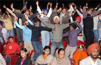 the crowd was on its feet lapping up the performances at the fair.