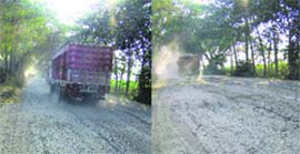 The Jagadhri-Paonta Sahib road is in bad shape