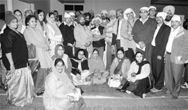 Delegates from the ministry of human resources development being honoured at Gurdwara Fatehgarh Sahib on Wednesday.