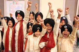 Students of Bal Bhavan and Summer Hill schools at annual function celebrations on Thursday.