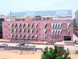The "green building" of the Institute of Rural Research and Development in Gurgaon. 