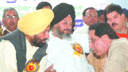 Avtar Singh Karimpuri, Rajya Sabha member and Punjab BSP president, during a rally in Jalandhar on Thursday.