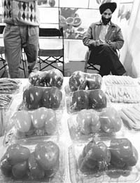 Farm products on display during Agro Tech 2008 in Chandigarh
