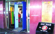 Entrance gate of the Haridwar railway station was devoid of security personnel on Friday