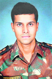 National Security Guards commando Sandeep Unnikrishnan who died while battling terrorists in Taj Hotel on Friday.