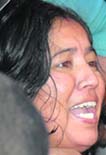 Gajendra Singhs son Gaurav and wife Vinita mourns at Ganeshpur village.