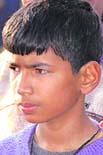 Gajendra Singhs son Gaurav and wife Vinita mourns at Ganeshpur village.