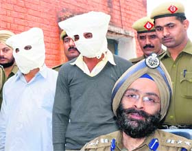Two accused, who had allegedly looted Rs 5.81 lakh from Kunjpura Gramin Bank, in police custody in Karnal
