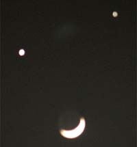 Bathinda witnessed a rare astronomical phenomenon as the moon, the Venus and the Jupiter came close to one another on Monday evening.