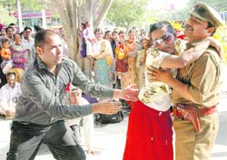 A street play, AIDS in the city, organised by Citi Entertainment Network at Sector 17 Plaza in Chandigarh on Monday. 