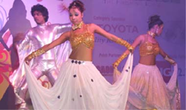 Artistes perform during Mrs Millennium City Contest at DLF City Club in Gurgaon