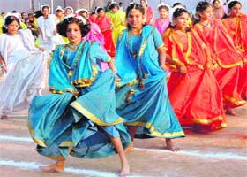 Students of Mount Carmel School, Sector 47, perform at their 22nd annual day function in Chandigarh